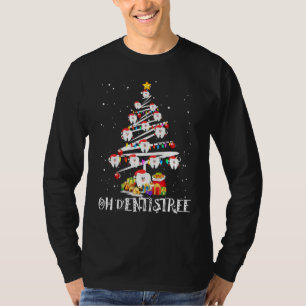 Camiseta Odontología Árbol de Navidad Dental Santa Teeth De
