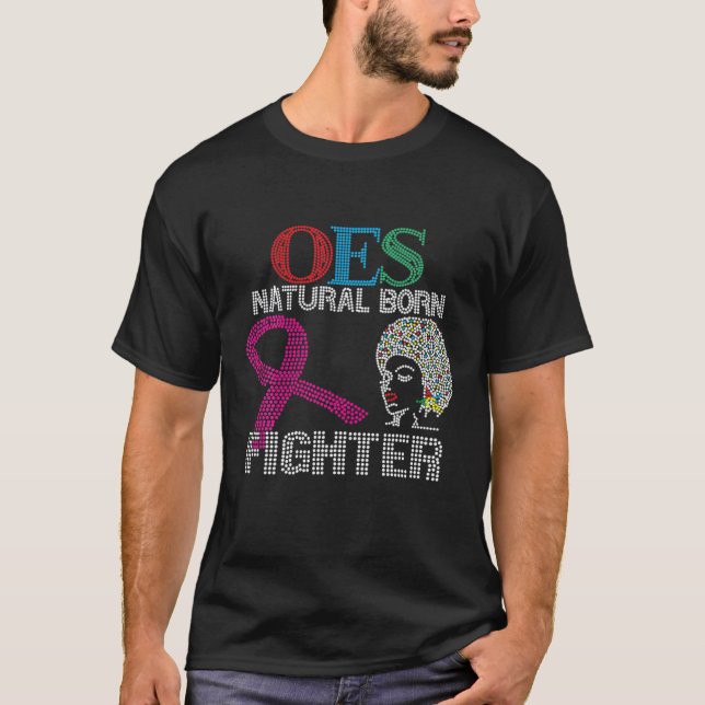 Camiseta OES Cáncer de Mama A con Punto de Fiebre Nacido Na (Anverso)