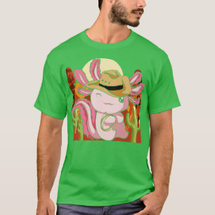 Camiseta Oeste Cowboy Lover Funny Anfibio Mexicano Axolo