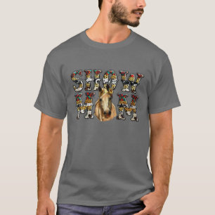 Camiseta Oeste Cowide Leopard Horse Riendo Rodeo Cowgirl
