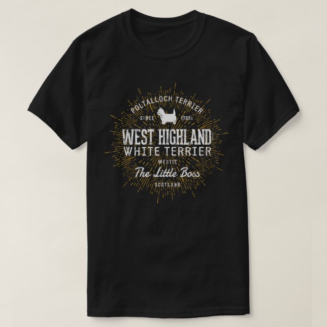Camiseta Oeste de cosecha para los amantes del perro Altipl (Diseño del anverso)
