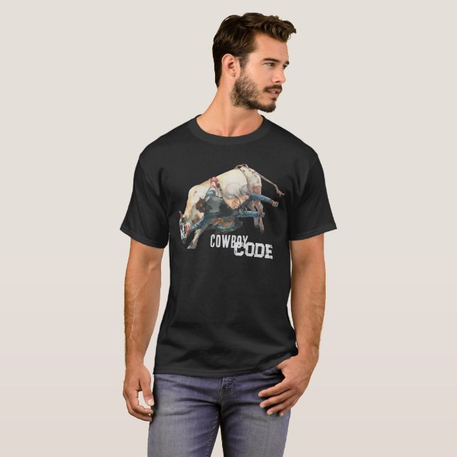 Camiseta Oeste de Cowboy Rodeo Bull (Anverso completo)
