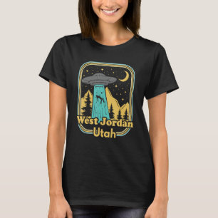 Camiseta Oeste de Jordania, Utah Ufo Alien, Orgullo Retro E