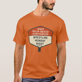 Camiseta Oeste de Palm Beach Auditorium Marquee Wrestling S