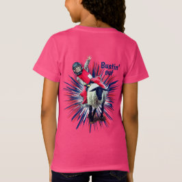 Camiseta Oeste de Rodeo Cowgirl Mutton Busting