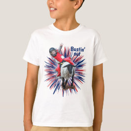 Camiseta Oeste de Rodeo Cowgirl Mutton Busting