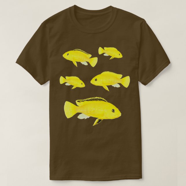 Camiseta of Electric Yellow Lab Cichlids Fish Aquarium Owne (Diseño del anverso)
