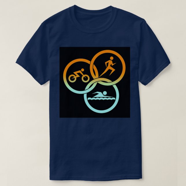 Camiseta Of Triathlon Sticker (Diseño del anverso)