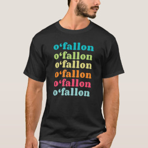 Camiseta O'Fallon Missouri MO Colorful Repeating Text