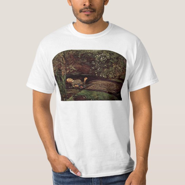 Camiseta Ofelia por Millais, Juan Everett (la mejor (Anverso)