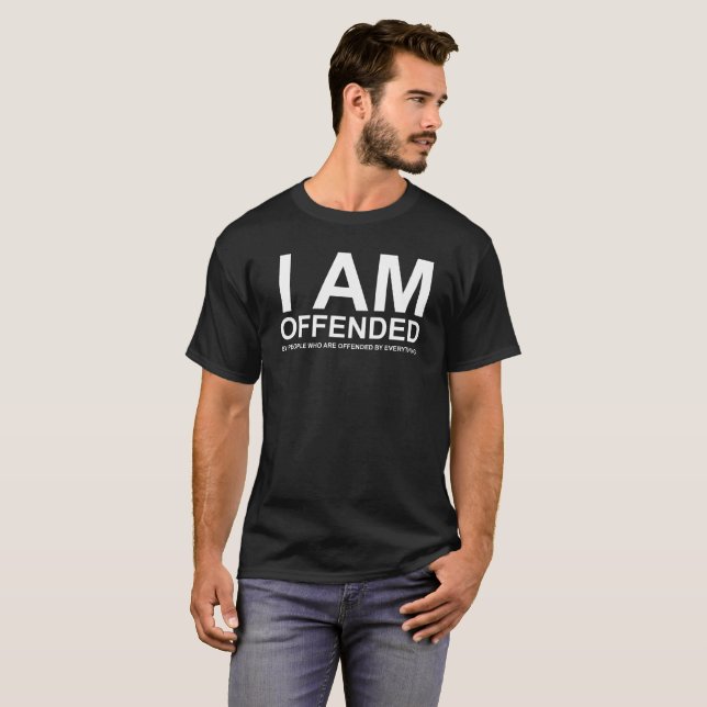 Camiseta Ofendido por la gente que es SJW divertidos (Anverso completo)