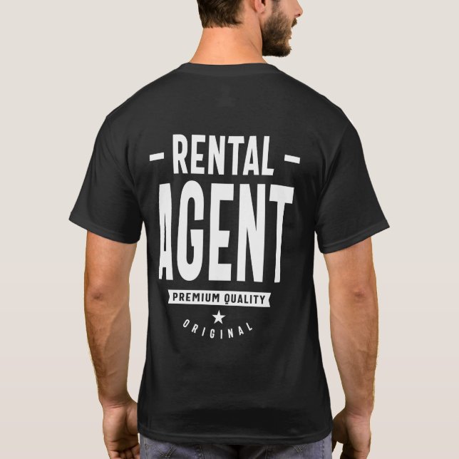 Camiseta Oferta de cargo de agente de alquiler (Reverso)