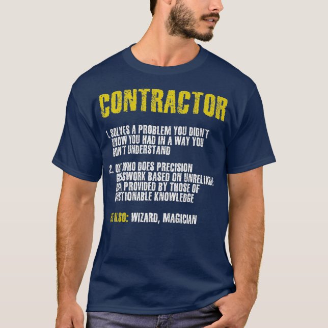 Camiseta Oferta de contratista divertida para el equipo de  (Anverso)