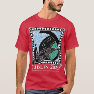Camiseta Oferta de Dublin2029 con escritura retro blanca