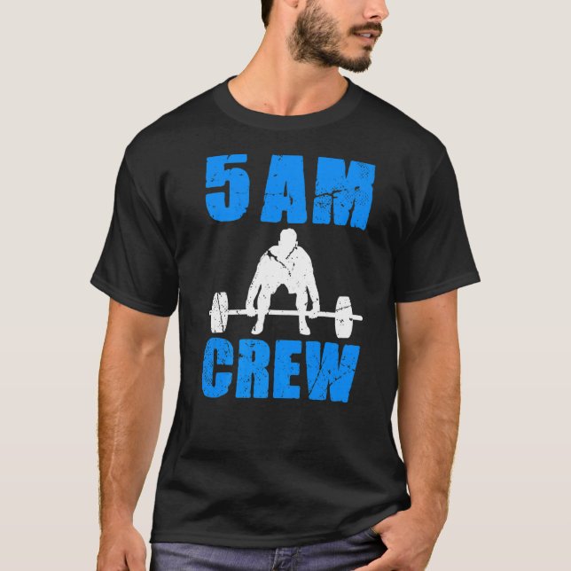 Camiseta Oferta de gimnasio Squad 5am Crew Gym (Anverso)