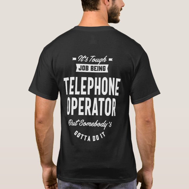 Camiseta Oferta de títulos de trabajo de operador de teléfo (Reverso)
