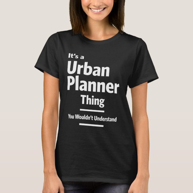Camiseta Oferta de títulos de trabajo de urbanista (Anverso)