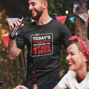 Camiseta Oferta Especial de Cerveza Gratis - Amigo Divertid