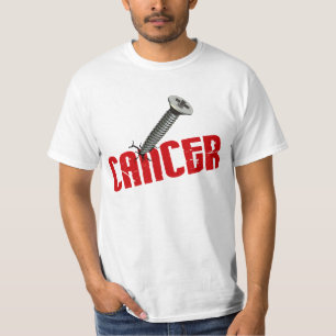 Camiseta OFERTA ESPECIAL del cáncer $12,95 del tornillo