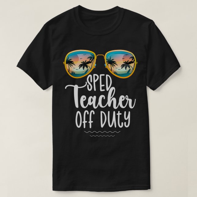 Camiseta Off Duty Educación Especial Profesora Playa Summer (Diseño del anverso)
