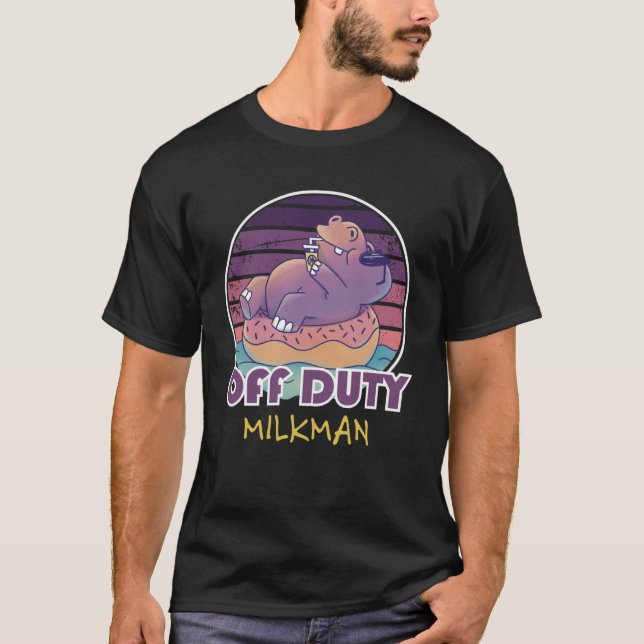 Camiseta Off Duty Milkman Job Coworker (Anverso)