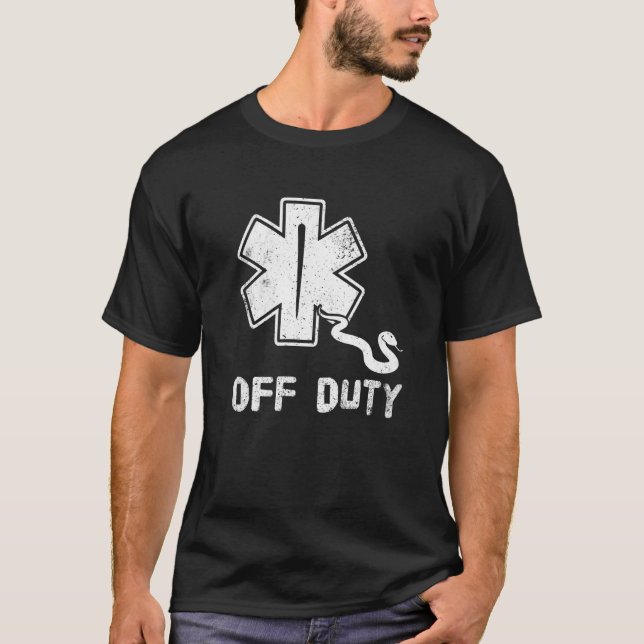 Camiseta Off Duty Retro EMT Paramedic Medic Emergency First (Anverso)