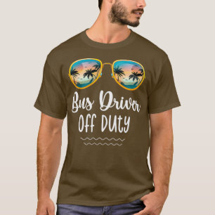 Camiseta Off Duty Yellow School Bus Driver Beach Summer Tri