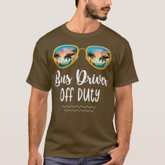 Camiseta Off Duty Yellow School Bus Driver Beach Summer Tri