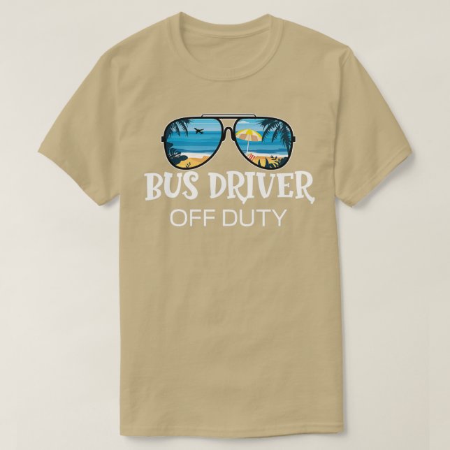 Camiseta Off Duty Yellow School Bus Driver Beach Sunglass (Diseño del anverso)