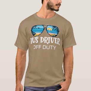 Camiseta Off Duty Yellow School Bus Driver Beach Sunglass
