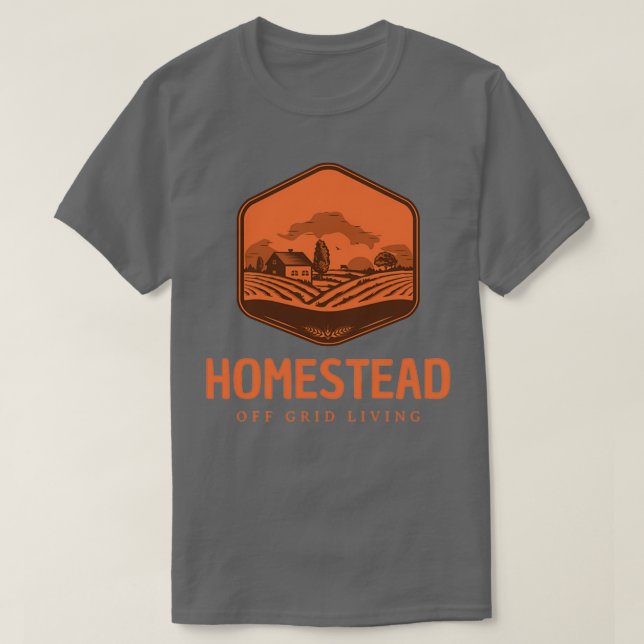 Camiseta Off Grid Homestead Off Grid Living (Diseño del anverso)