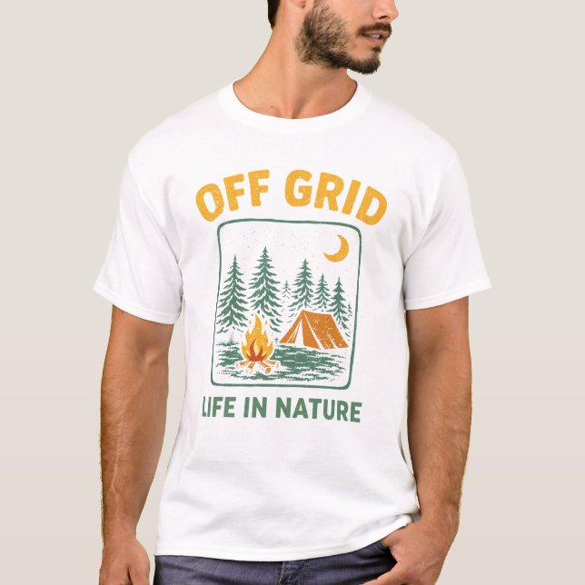 Camiseta Off Grid – Life in Nature (Anverso)