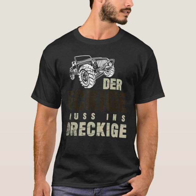 Camiseta Off Road 4 X 4 Offroad Der Eckige Muss Ins Dircki (Anverso)