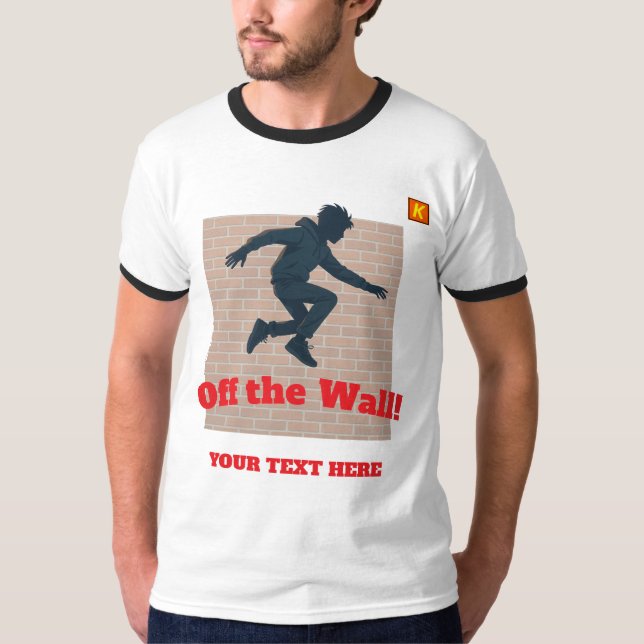 Camiseta "Off The Wall" con nombre personalizable (Anverso)