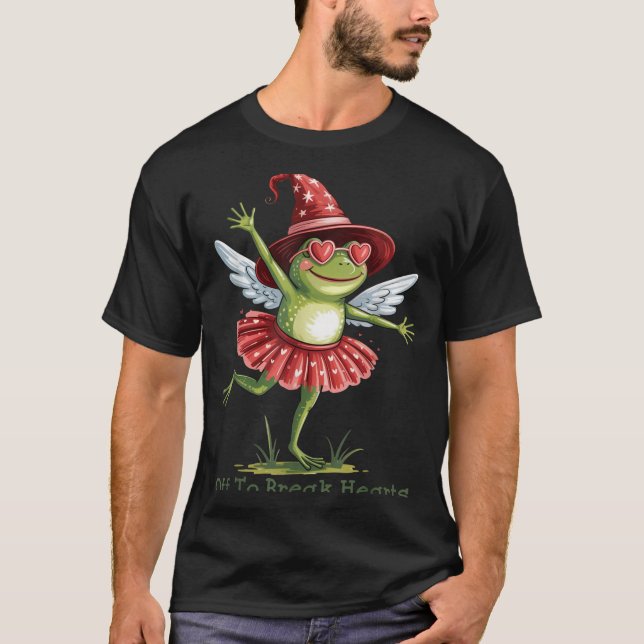 Camiseta Off To Break Hearts Funny Frog Valentines Women Gi (Anverso)