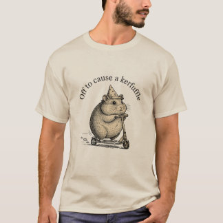 Camiseta Off To Cause A Kerfuffle Funny Groundhog Scooter