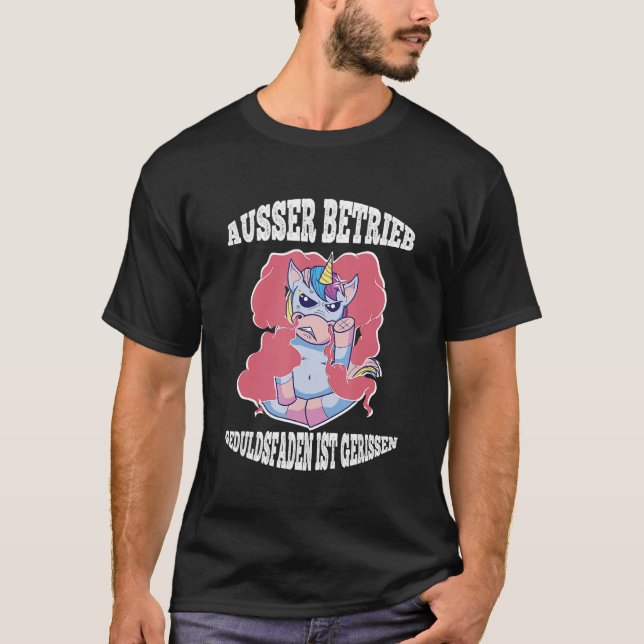 Camiseta Office Patience Thread Cracked Office Work Unicorn (Anverso)