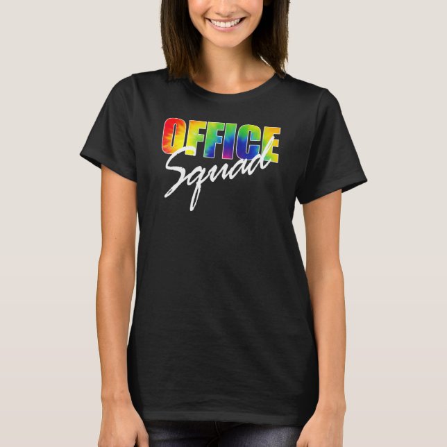 Camiseta Office Squad Tie Dye Proud Office Crew Mating Co (Anverso)