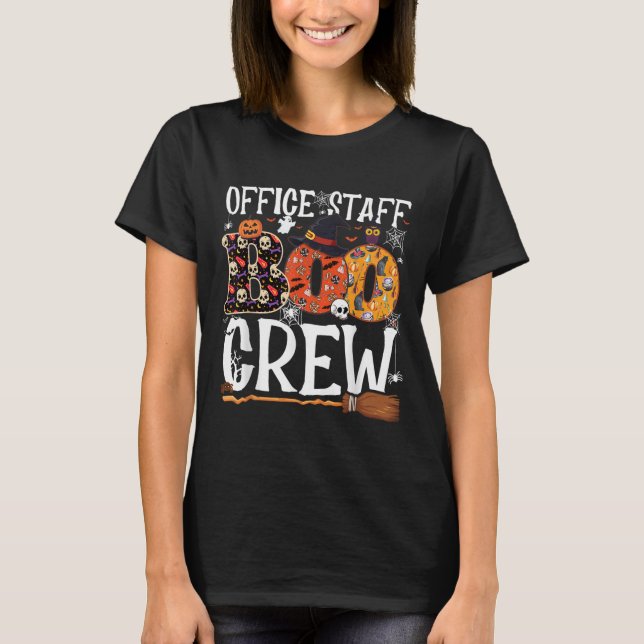 Camiseta Office Staff Boo Crew Funny Halloween Matching Cos (Anverso)