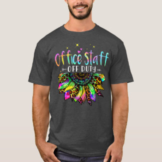 Camiseta Office Staff Off Duty Sunflower Tie Dye Vacation s