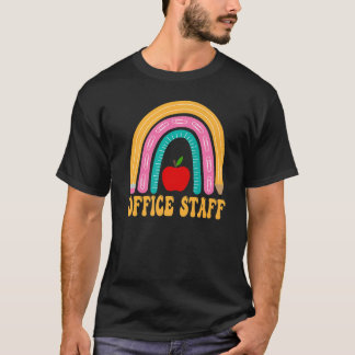 Camiseta Office Staff Rainbow Pencil Back To School Appreci