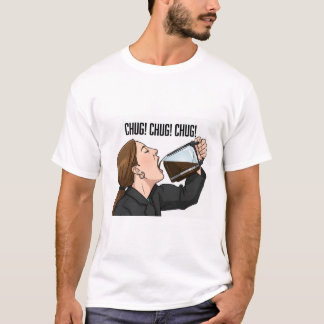 Camiseta Office Woman Chugging Coffee From Pot Humor