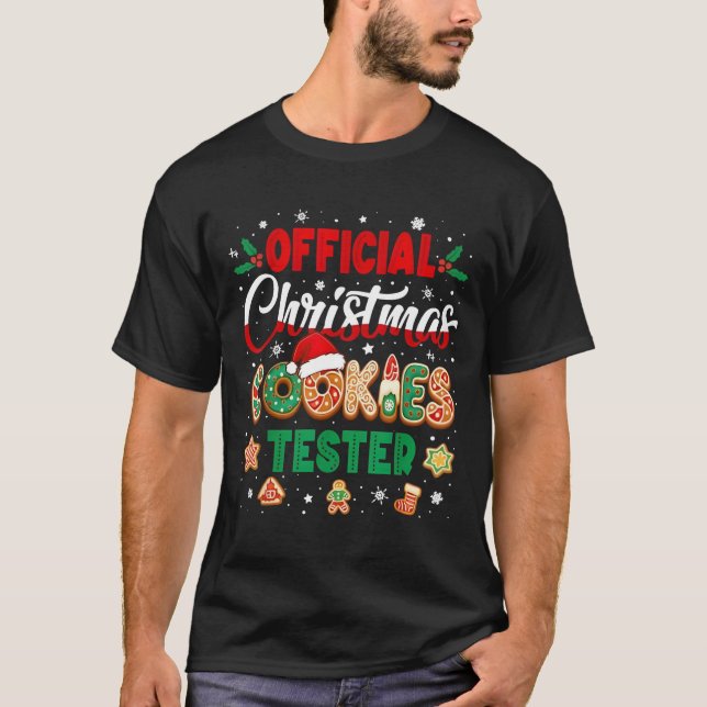 Camiseta Official Christmas Cookie Tester Taster Baking Cre (Anverso)