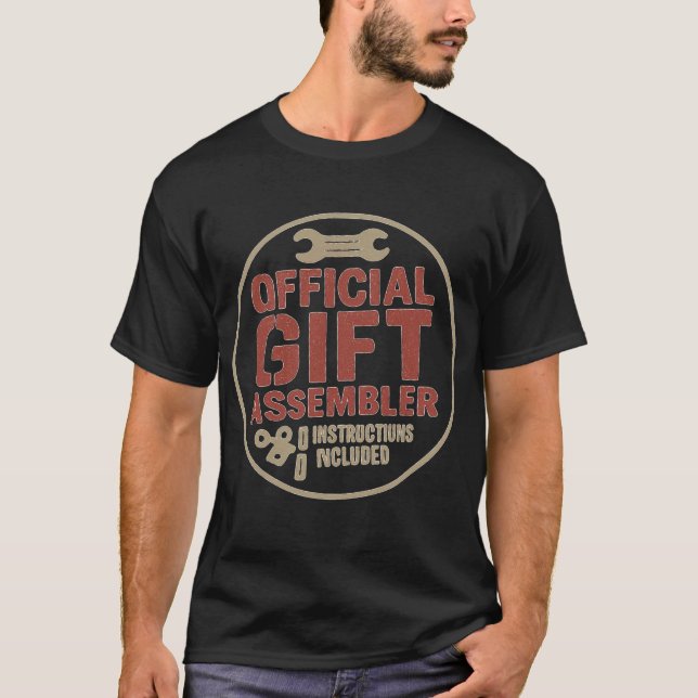 Camiseta Official Gift Assembler Funny Dad Christmas Shirt (Anverso)