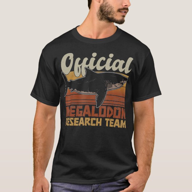 Camiseta Official Megalodon Research Team  Megalodon Shark  (Anverso)