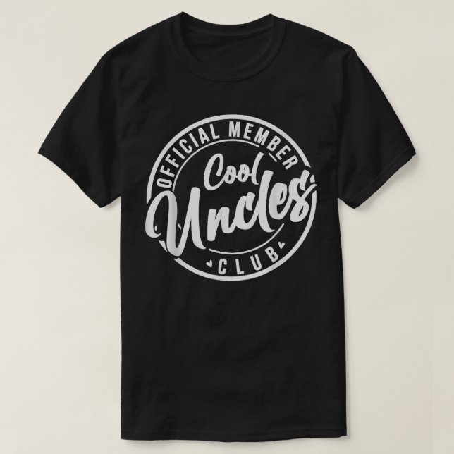 Camiseta Official member Cool Uncles Club vinage fahers day (Diseño del anverso)
