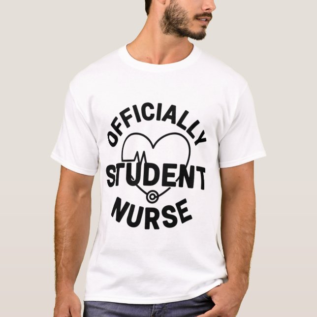 Camiseta Officially Student Nurse Heart Stethoscope (Anverso)