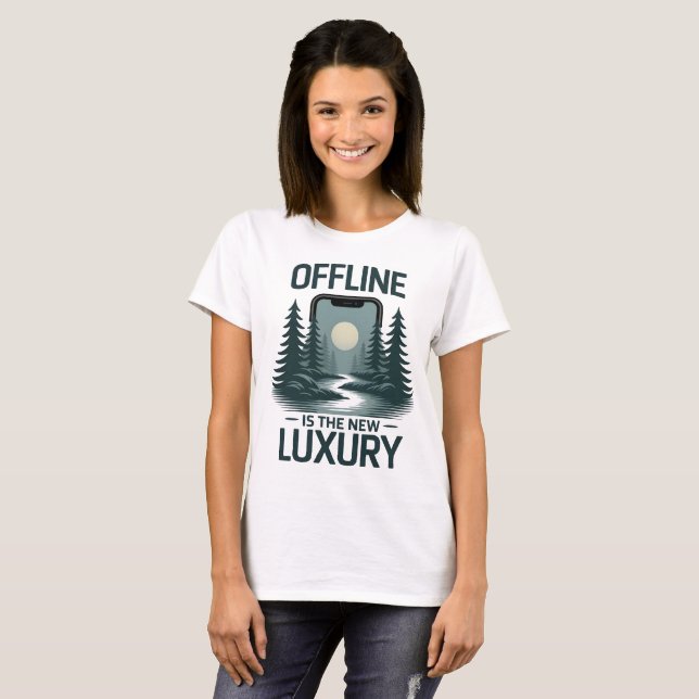 Camiseta Offline is Luxury | Recarga minimalista (Anverso completo)
