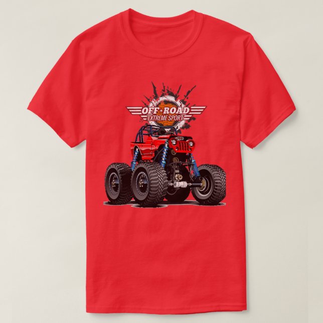 Camiseta OffRoadDirtTruckJeep (Diseño del anverso)