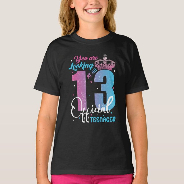 Camiseta Oficial 13 Adolescente 13º cumpleaños (Anverso)